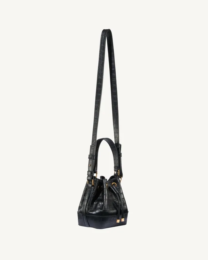 BRIGITTE MINI BUCKET BAG Black And Gold Women Nili Lotan Handbags