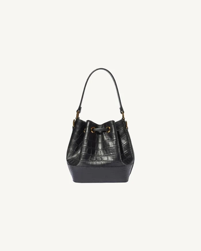 BRIGITTE MINI BUCKET BAG Black And Gold Women Nili Lotan Handbags