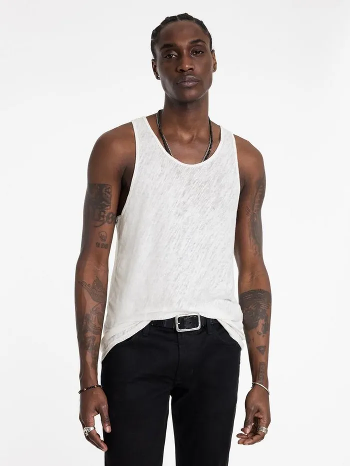 BROOME TANK White Men John Varvatos TShirts