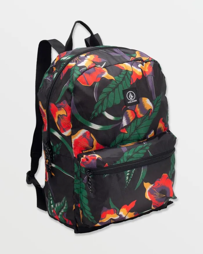 Bt Packable Backpack 8211 Black Floral Print Mens Volcom Bags and Backpacks
