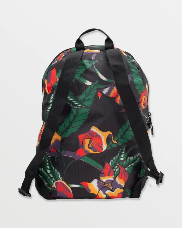 Bt Packable Backpack 8211 Black Floral Print Mens Volcom Bags and Backpacks