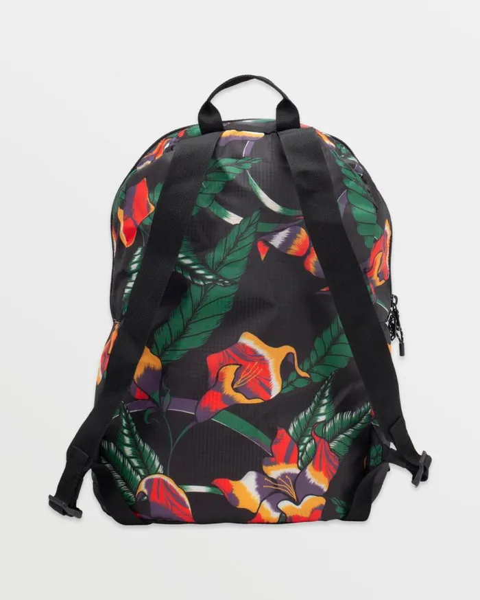 Bt Packable Backpack 8211 Black Floral Print Mens Volcom Bags and Backpacks