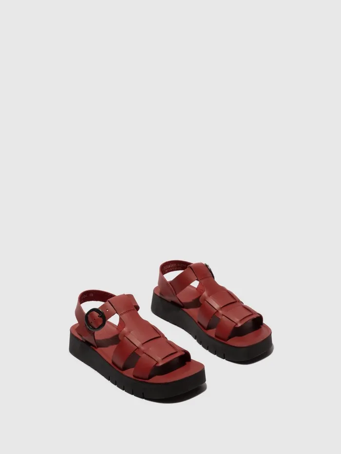 Buckle Sandals SUDY246FLY INTENSE RUST Women Fly London Sandals