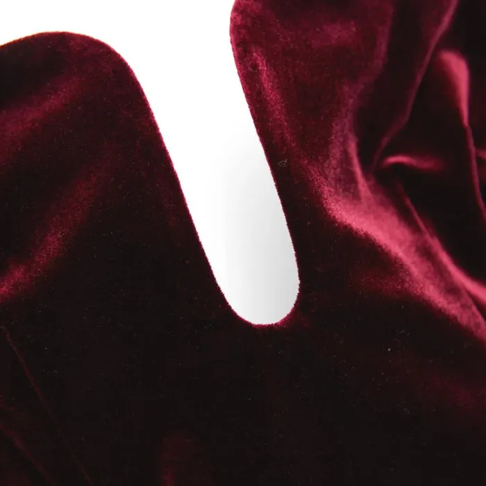 Burgundy Velvet Midi Dress Women Self Portrait Wedding Guest Burgundy Velvet Midi Dress Women Self Portrait Wedding Guest