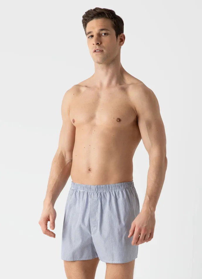 Buy More and Save Classic Boxer Shorts WhiteNavy Pinstripe 8211 ussunspel Men Buy More and Save Classic Boxer Shorts WhiteNavy Pinstripe 8211 ussunspel Men