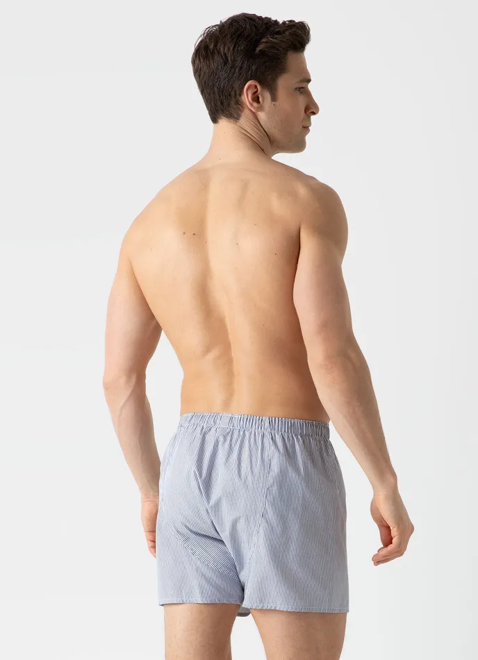 Buy More and Save Classic Boxer Shorts WhiteNavy Pinstripe 8211 ussunspel Men Buy More and Save Classic Boxer Shorts WhiteNavy Pinstripe 8211 ussunspel Men