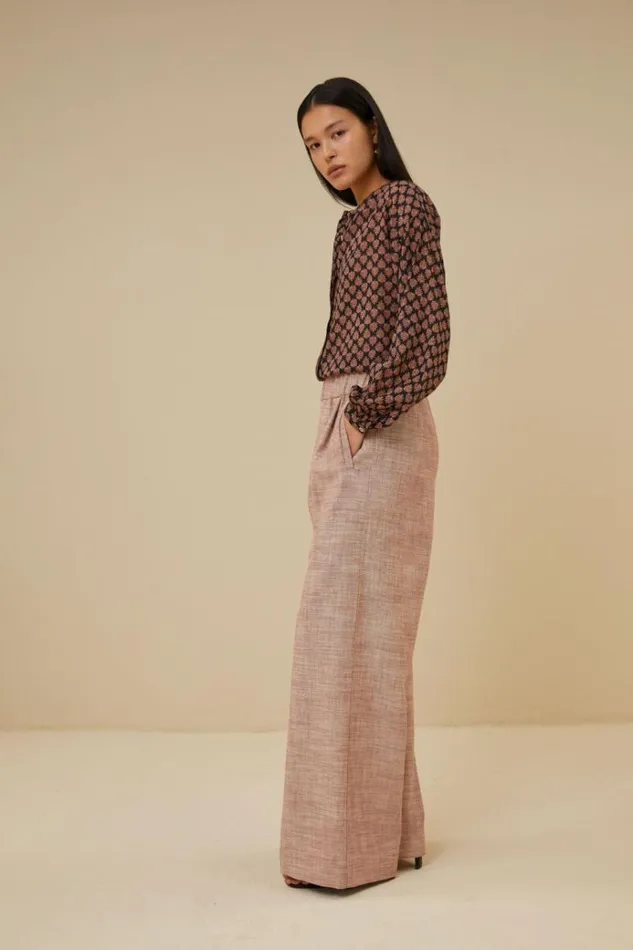 ByBar Blouses Vrouwelijk Cecile Leaf Blouse Leaf Print ByBar Blouses Vrouwelijk Cecile Leaf Blouse Leaf Print