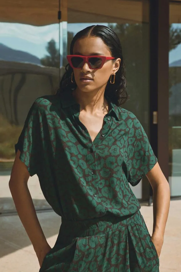 ByBar Blouses Vrouwelijk Karly Spotted Blouse Spotted Print ByBar Blouses Vrouwelijk Karly Spotted Blouse Spotted Print