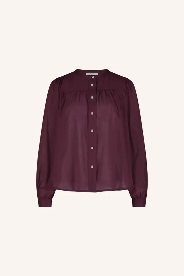 ByBar Blouses Vrouwelijk Meggie Voile Blouse Pecan ByBar Blouses Vrouwelijk Meggie Voile Blouse Pecan