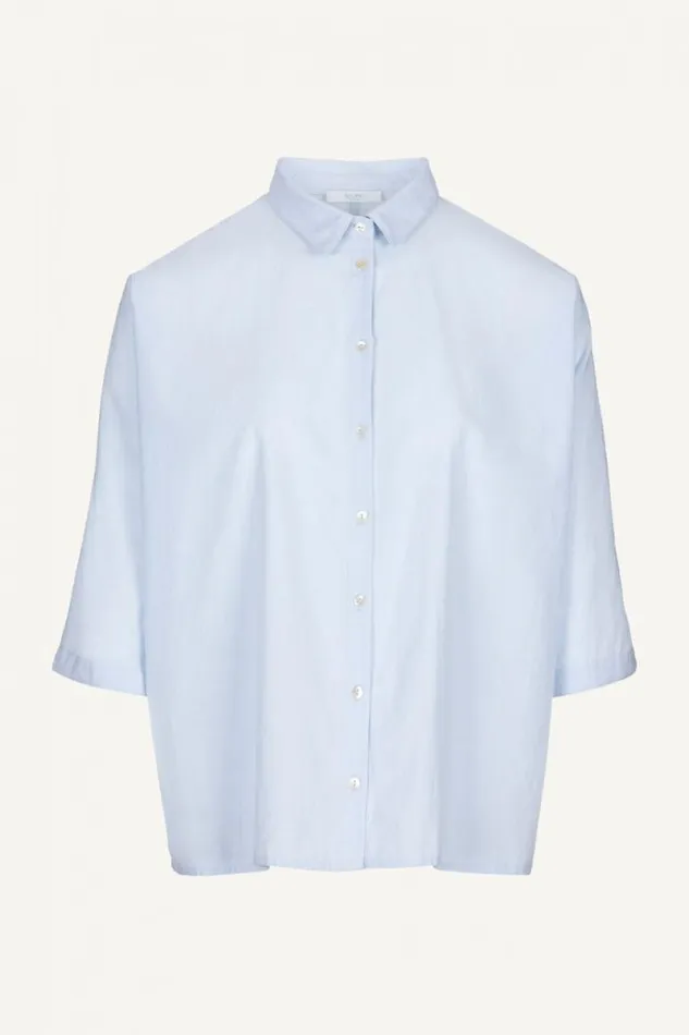 ByBar Blouses Vrouwelijk Norel Chambray Blouse Light Blue ByBar Blouses Vrouwelijk Norel Chambray Blouse Light Blue