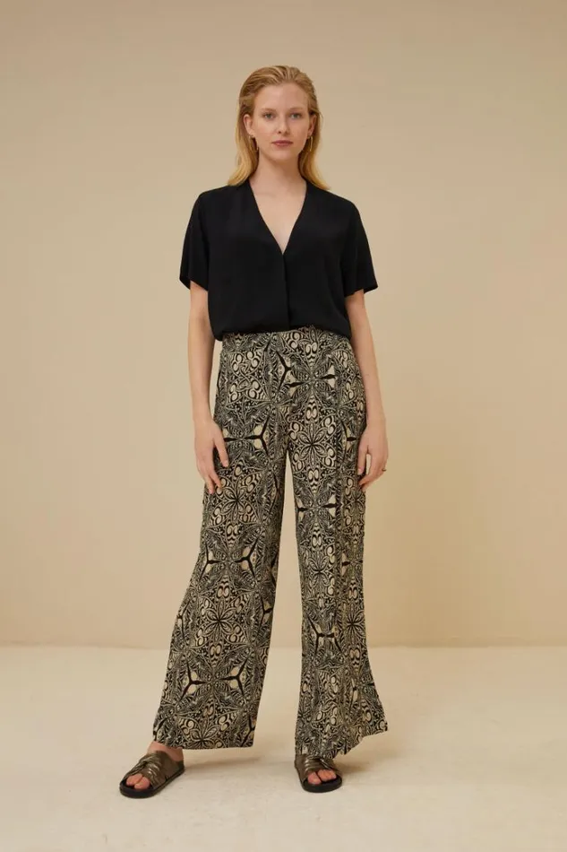 ByBar Blouses Vrouwelijk Ode Viscose Blouse Jet Black