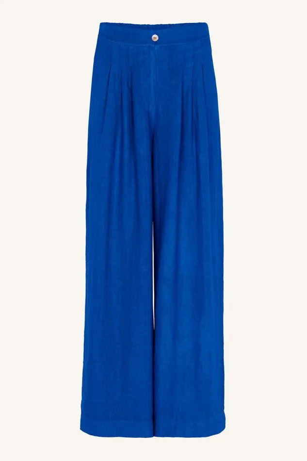 ByBar Broeken Vrouwelijk Eli Linen Pant Kingsblue ByBar Broeken Vrouwelijk Eli Linen Pant Kingsblue