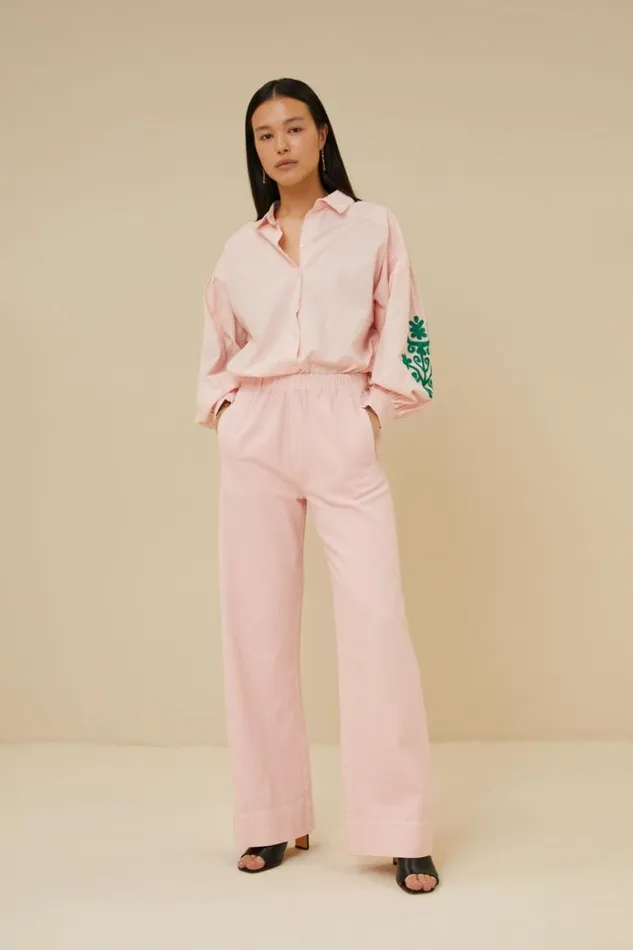 ByBar Broeken Vrouwelijk Mees Twill Pant Light Pink ByBar Broeken Vrouwelijk Mees Twill Pant Light Pink