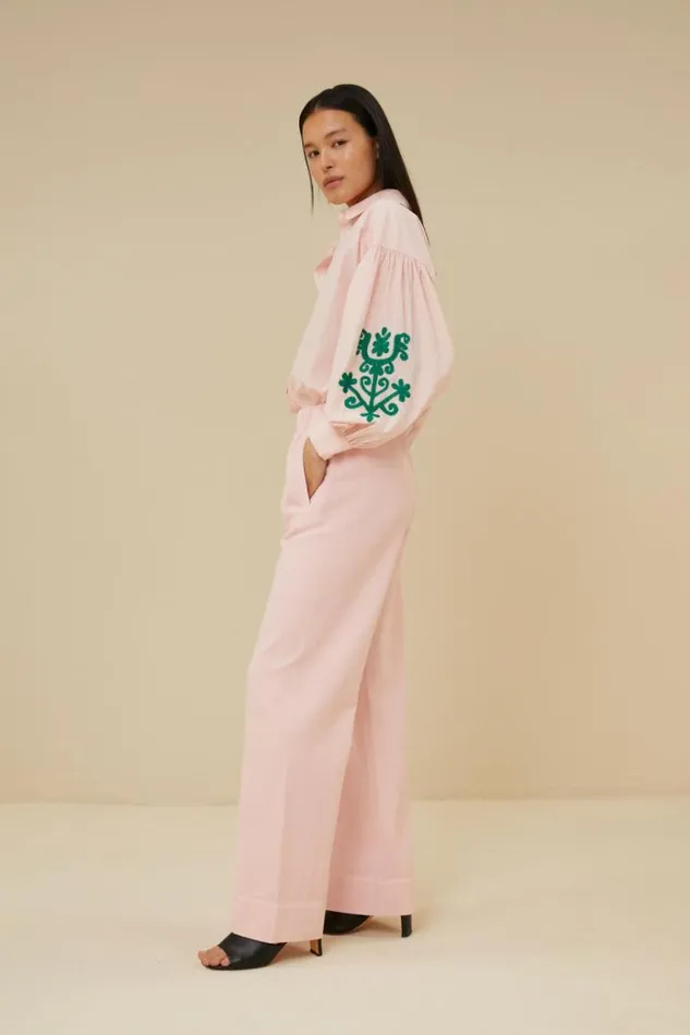 ByBar Broeken Vrouwelijk Mees Twill Pant Light Pink ByBar Broeken Vrouwelijk Mees Twill Pant Light Pink