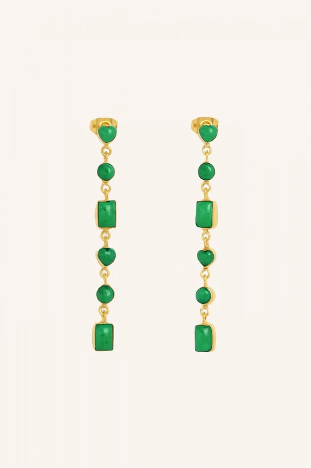 ByBar Sieraden Vrouwelijk Pd Nolan Earring Emerald ByBar Sieraden Vrouwelijk Pd Nolan Earring Emerald