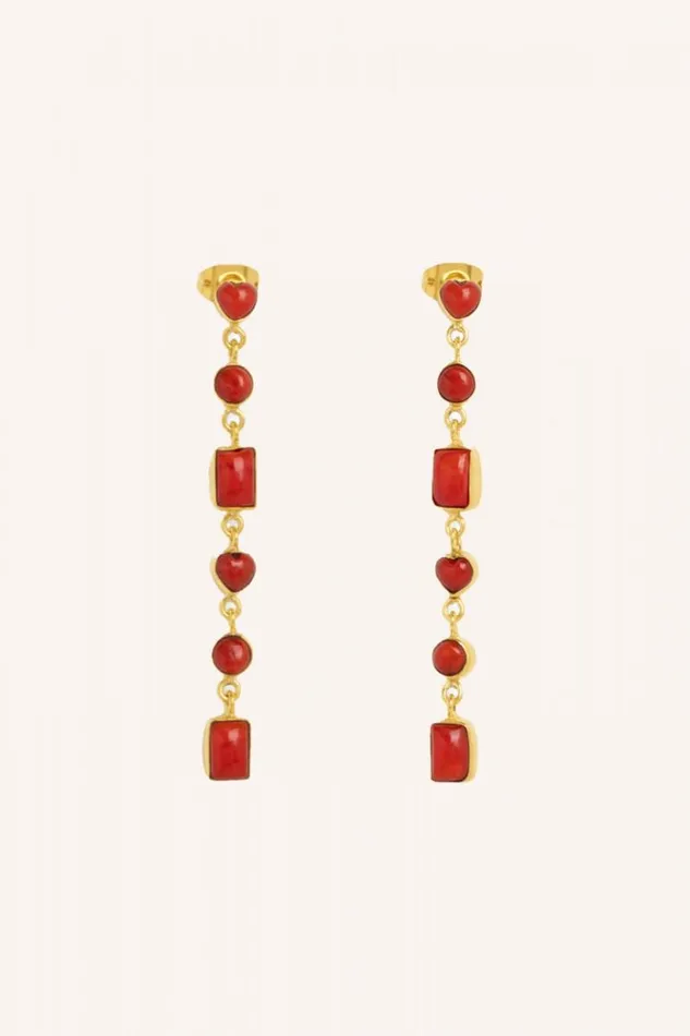 ByBar Sieraden Vrouwelijk Pd Nolan Earring Red ByBar Sieraden Vrouwelijk Pd Nolan Earring Red