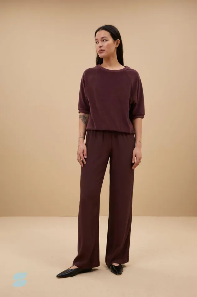 ByBar Tops and Shirts Vrouwelijk Neva Slub Top Pecan