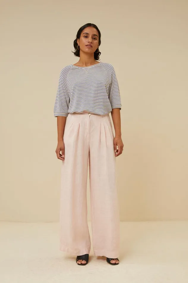 ByBar Tops and Shirts Vrouwelijk Neva Small Stripe Top Kingsblue