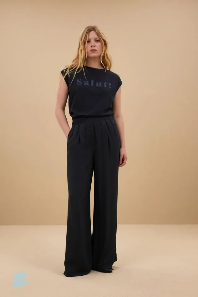 ByBar Tops and Shirts Vrouwelijk Thelma Salut Top Midnight