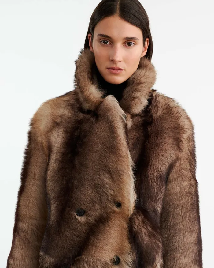 CAPUCINE SHEARLING JACKET Brown Women Nili Lotan Coats and Outerwear