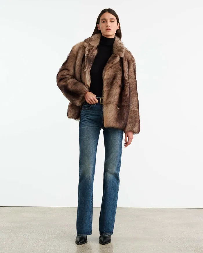CAPUCINE SHEARLING JACKET Brown Women Nili Lotan Coats and Outerwear