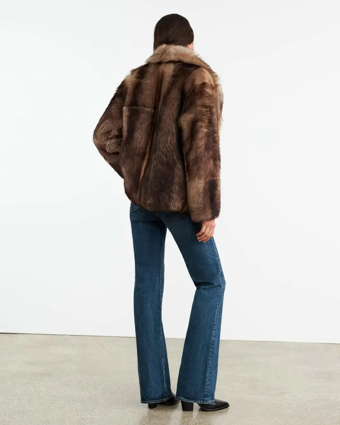 CAPUCINE SHEARLING JACKET Brown Women Nili Lotan Coats and Outerwear