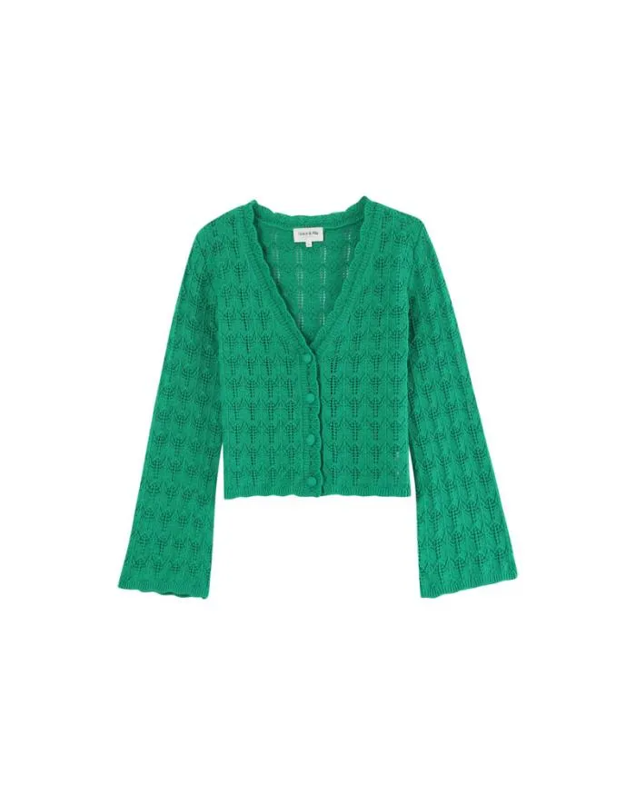 CARDIGAN VERT MAEVA Shop Grace and Mila Cardigans
