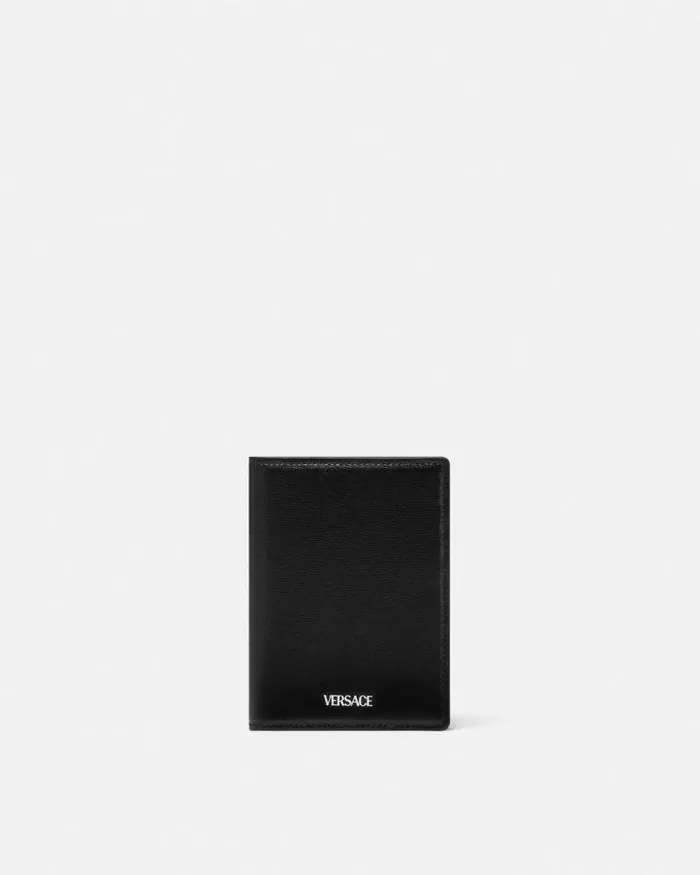 Cargo Bifold Wallet Blacksilver Men Versace Wallets