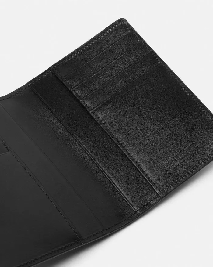Cargo Bifold Wallet Blacksilver Men Versace Wallets