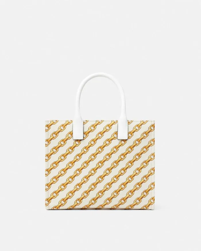Chain Stripes La Medusa Small Tote Bag Print Women Versace Totes