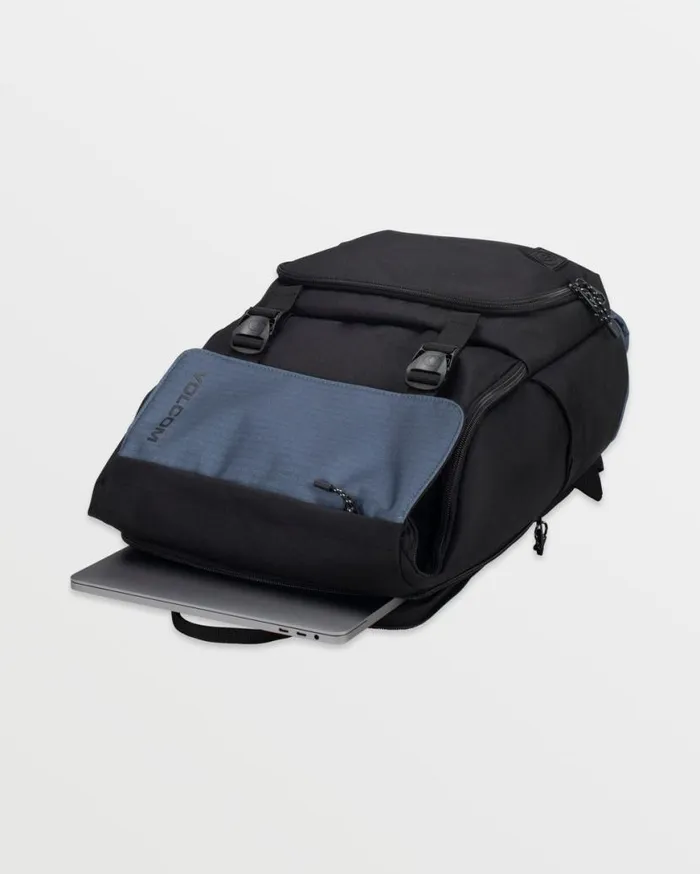 Charter Fold Over Backpack 8211 Storm Blue Mens Volcom Bags and Backpacks