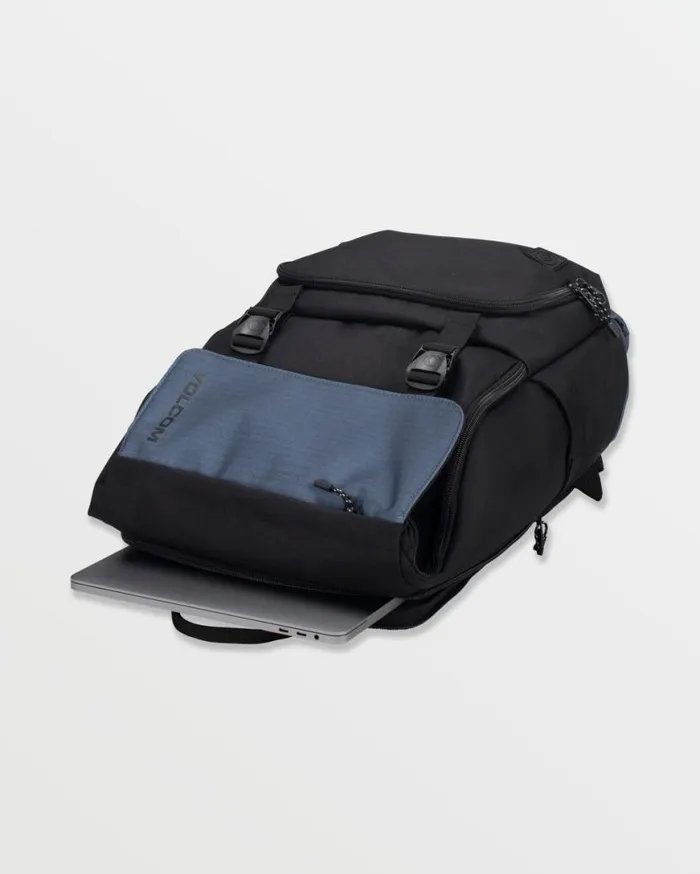 Charter Fold Over Backpack 8211 Storm Blue Mens Volcom Bags and Backpacks