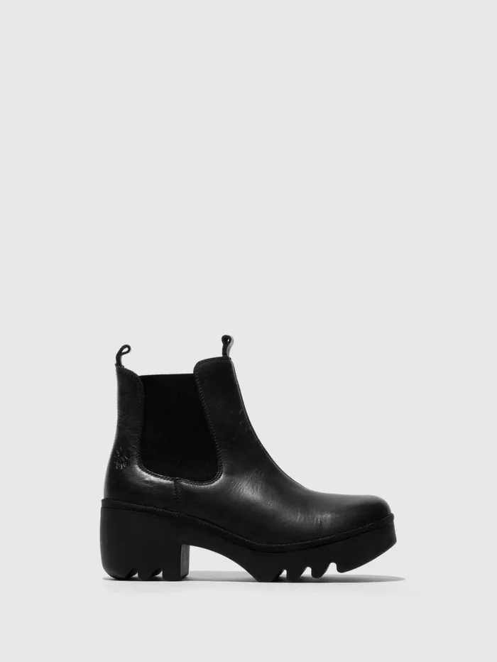Chelsea Ankle Boots TRIG514FLY BLACK Women Fly London Ankle Boots