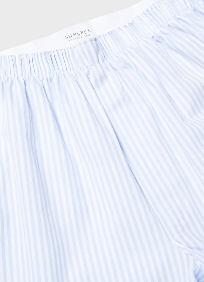 Classic Boxer Shorts WhiteLight Blue Men Boxer Shorts ussunspel Classic Boxer Shorts WhiteLight Blue Men Boxer Shorts ussunspel