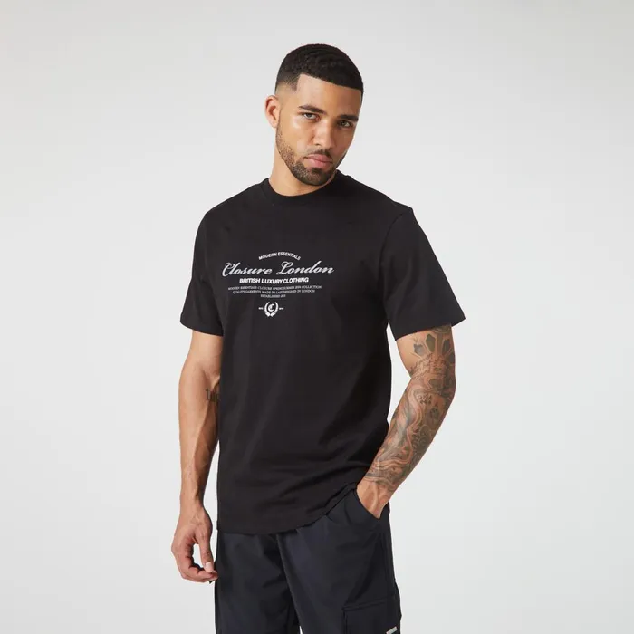 Closure London Arch Luxe TShirt Black Men TShirts