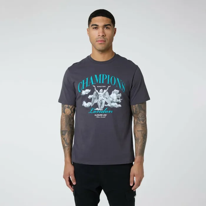 Closure London Championship TShirt Charcoal Men TShirts