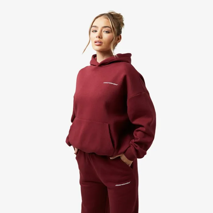 Closure London Core Logo Tracksuit Burgundy Women Tracksuits
