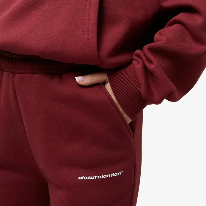 Closure London Core Logo Tracksuit Burgundy Women Tracksuits