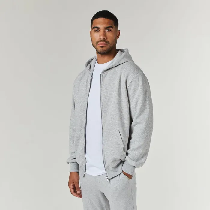 Closure London Relaxed Fit Full Zip Tracksuit Grey Marl Men Tracksuits
