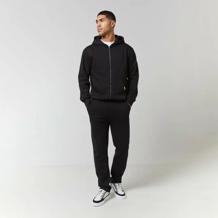 Closure London Relaxed Fit Open Hem Jogger Black Men Joggers
