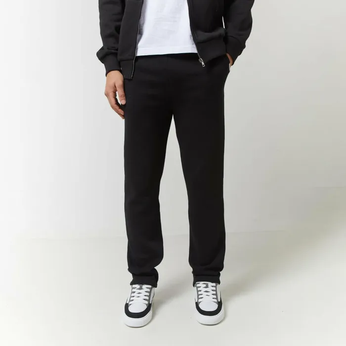 Closure London Relaxed Fit Open Hem Jogger Black Men Joggers