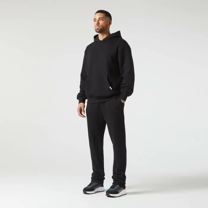 Closure London Relaxed Fit Open Hem Jogger Black Men Joggers