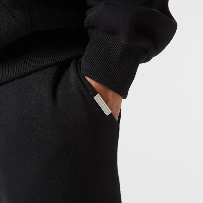 Closure London Relaxed Fit Open Hem Jogger Black Men Joggers