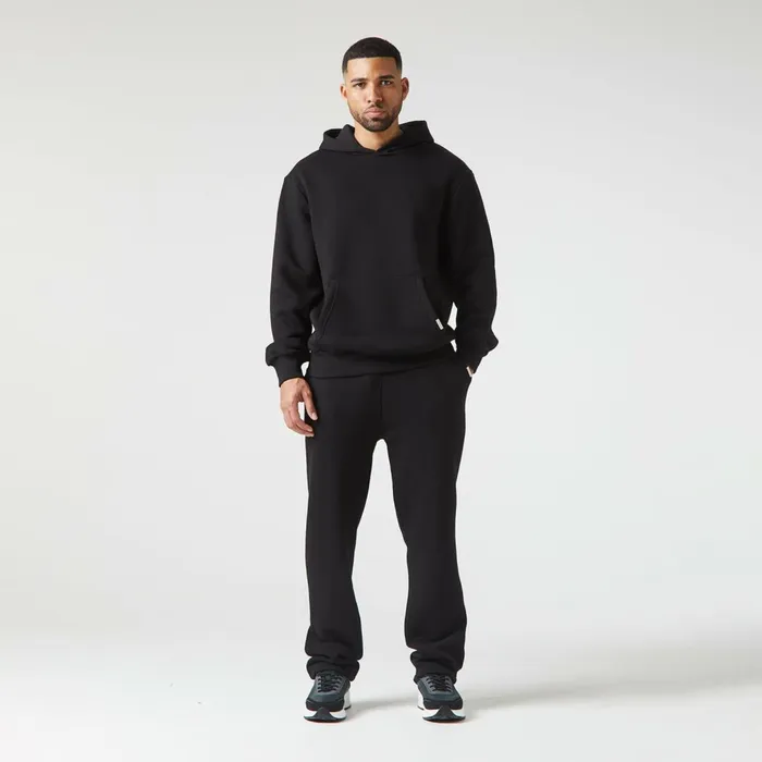 Closure London Relaxed Fit Open Hem Jogger Black Men Joggers
