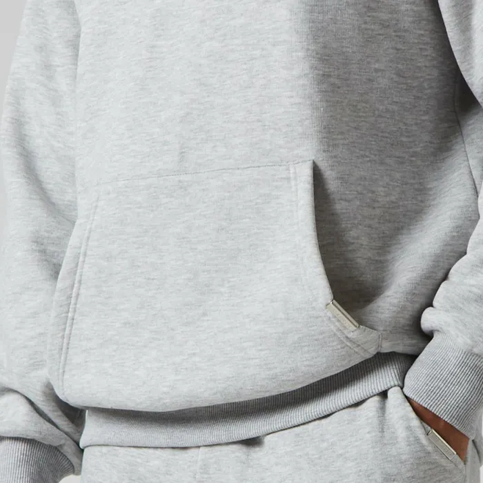 Closure London Relaxed Fit Open Hem Tracksuit Grey Marl Men Tracksuits