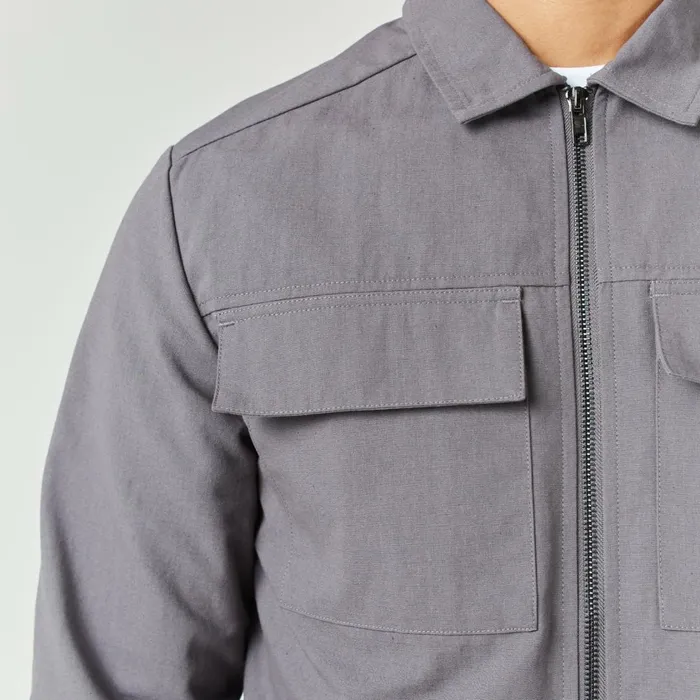 Closure London Smart Utility Overshirt Charcoal Men Overshirts