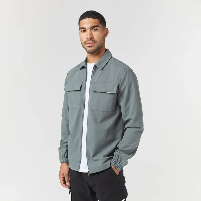Closure London Smart Utility Overshirt Khaki Men Overshirts