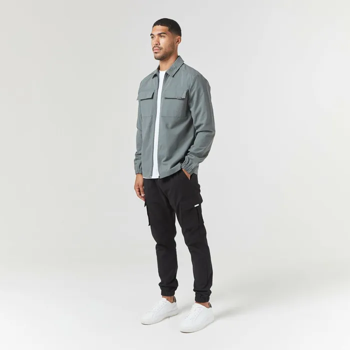 Closure London Smart Utility Overshirt Khaki Men Overshirts