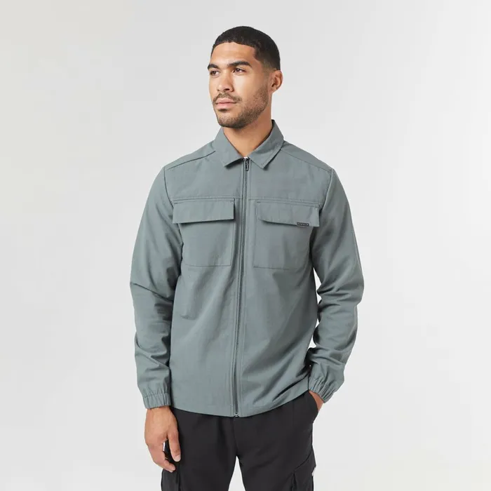 Closure London Smart Utility Overshirt Khaki Men Overshirts