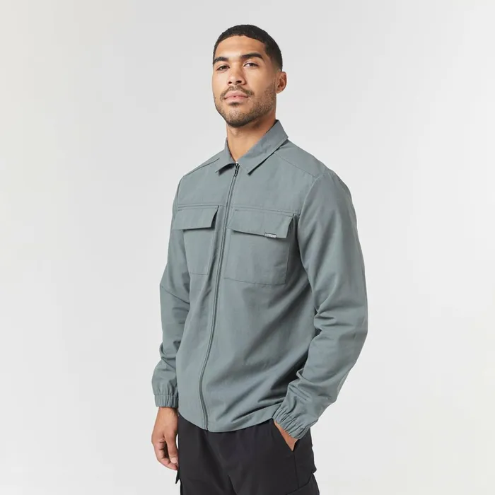 Closure London Smart Utility Overshirt Khaki Men Overshirts